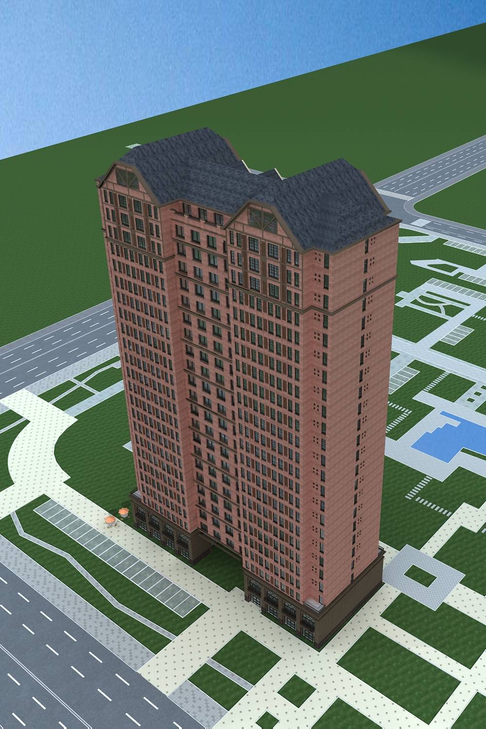 欧式高层住宅楼
