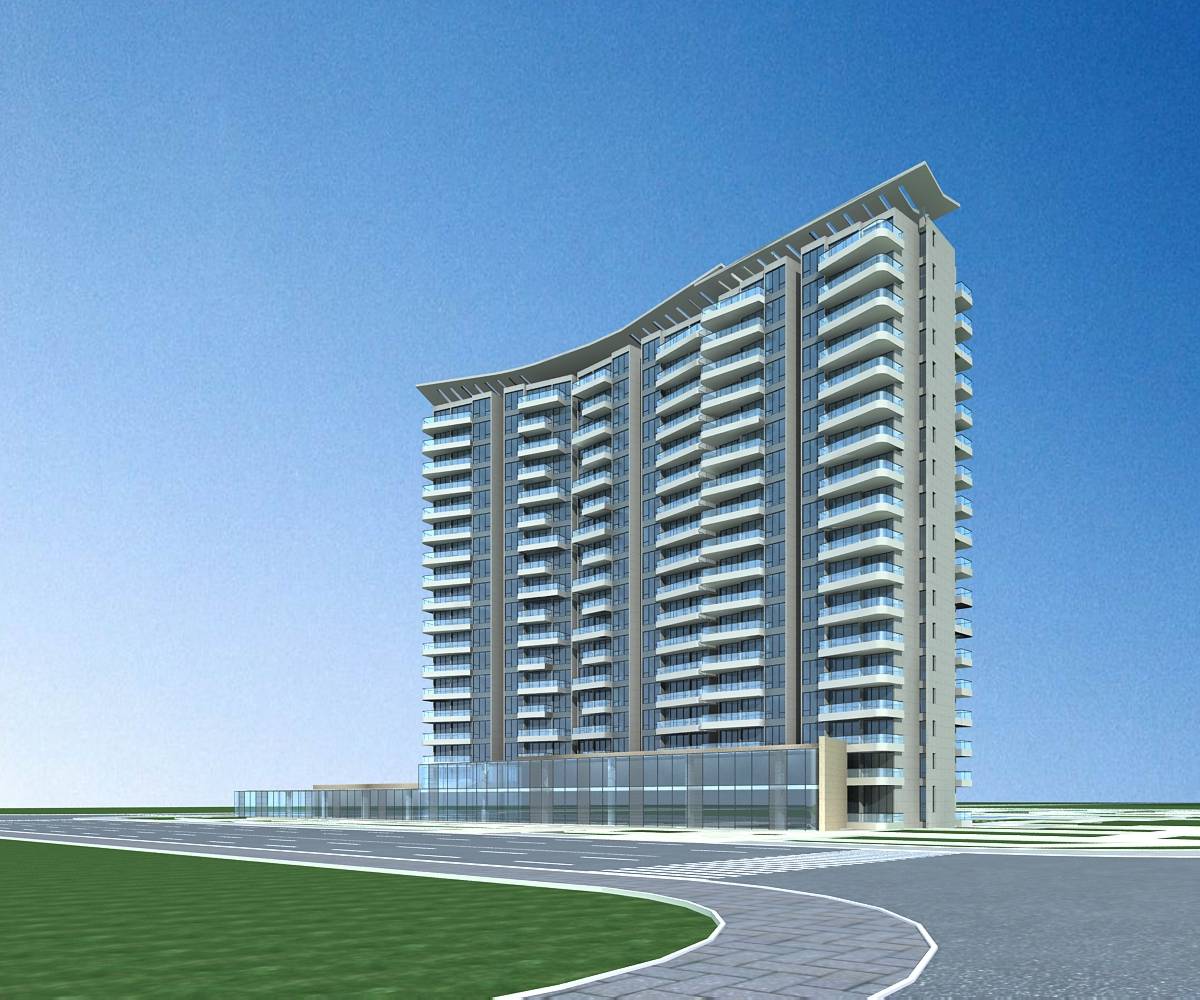 现代高层商业住宅楼