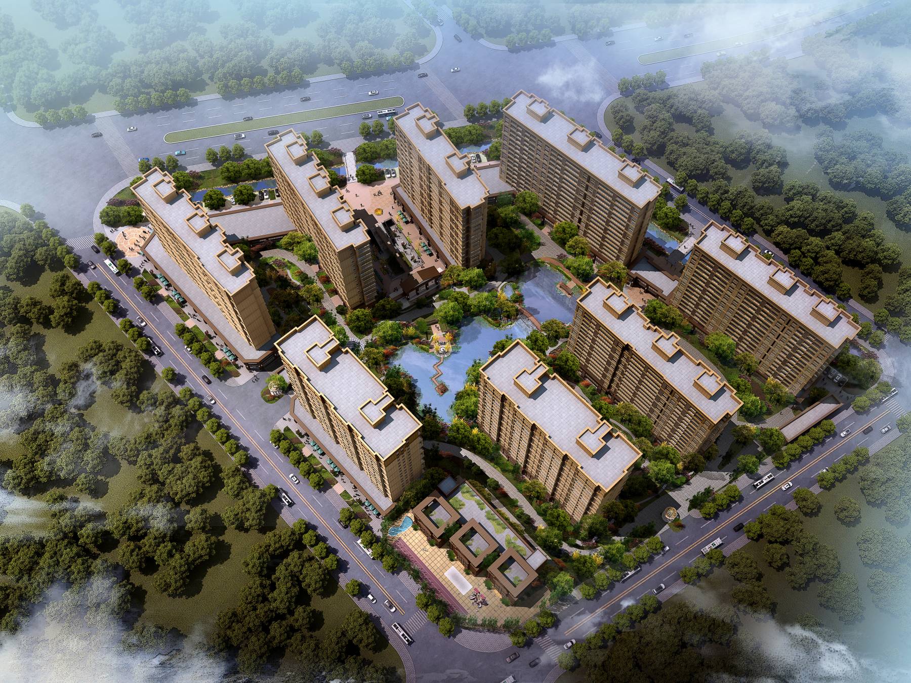 欧式商业住宅小区