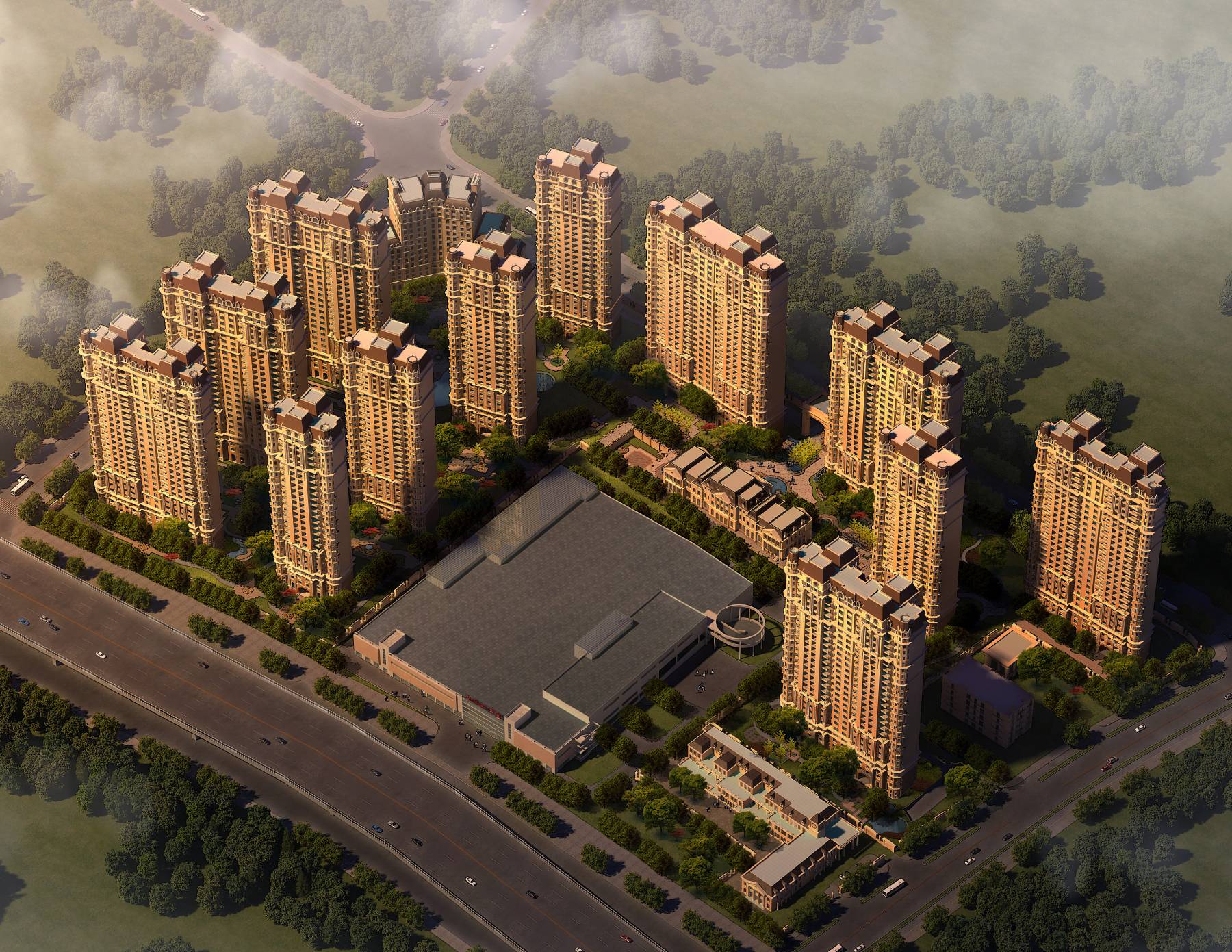 欧式商业住宅小区