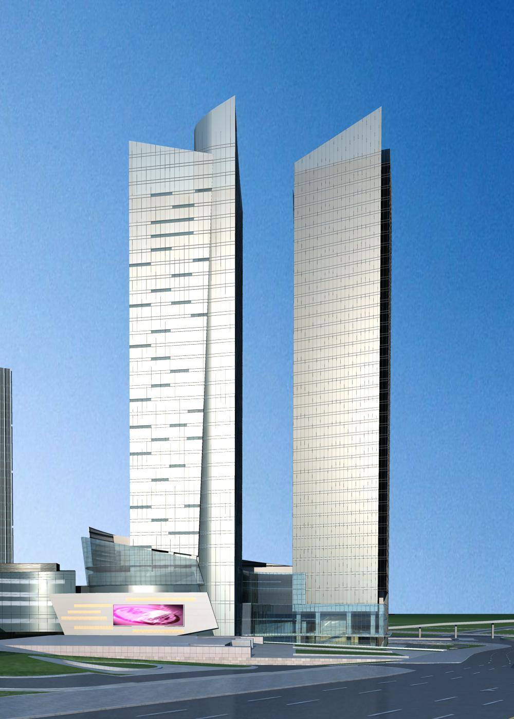 现代高层商业及办公楼