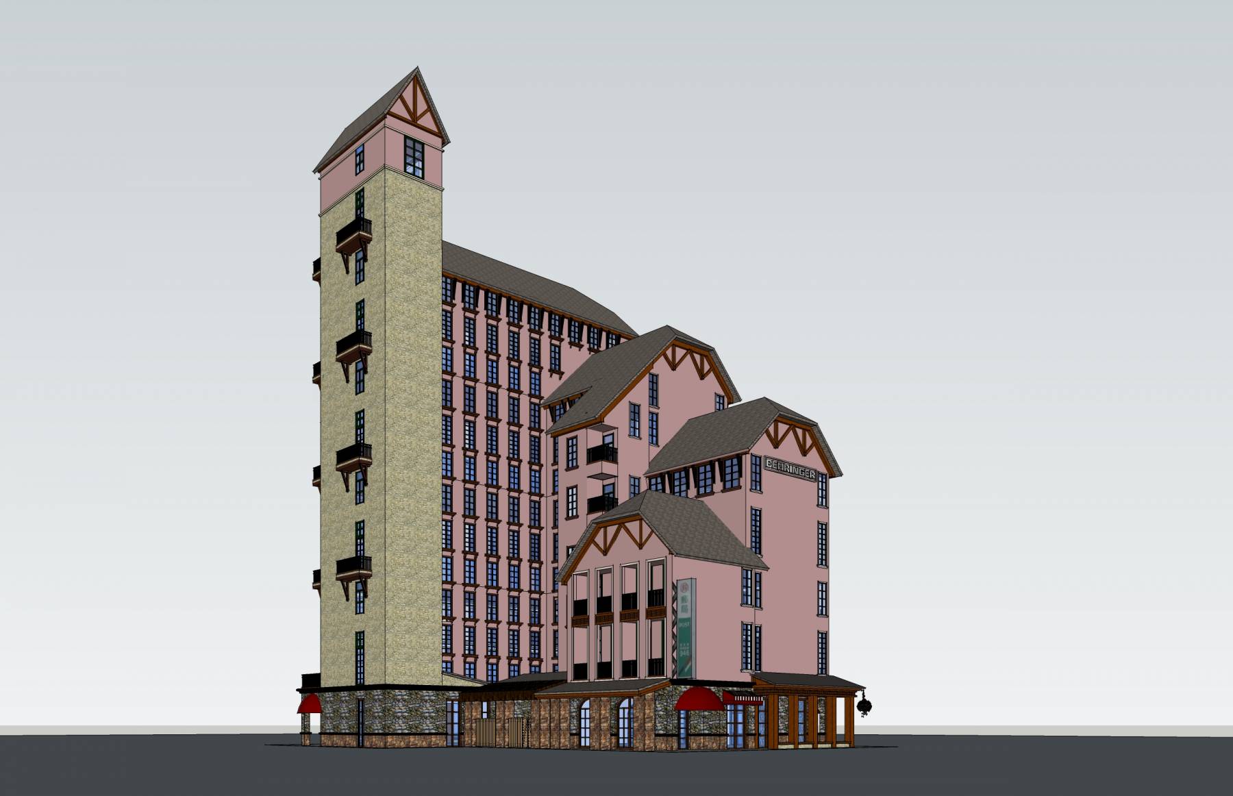 欧式高层商业住宅楼