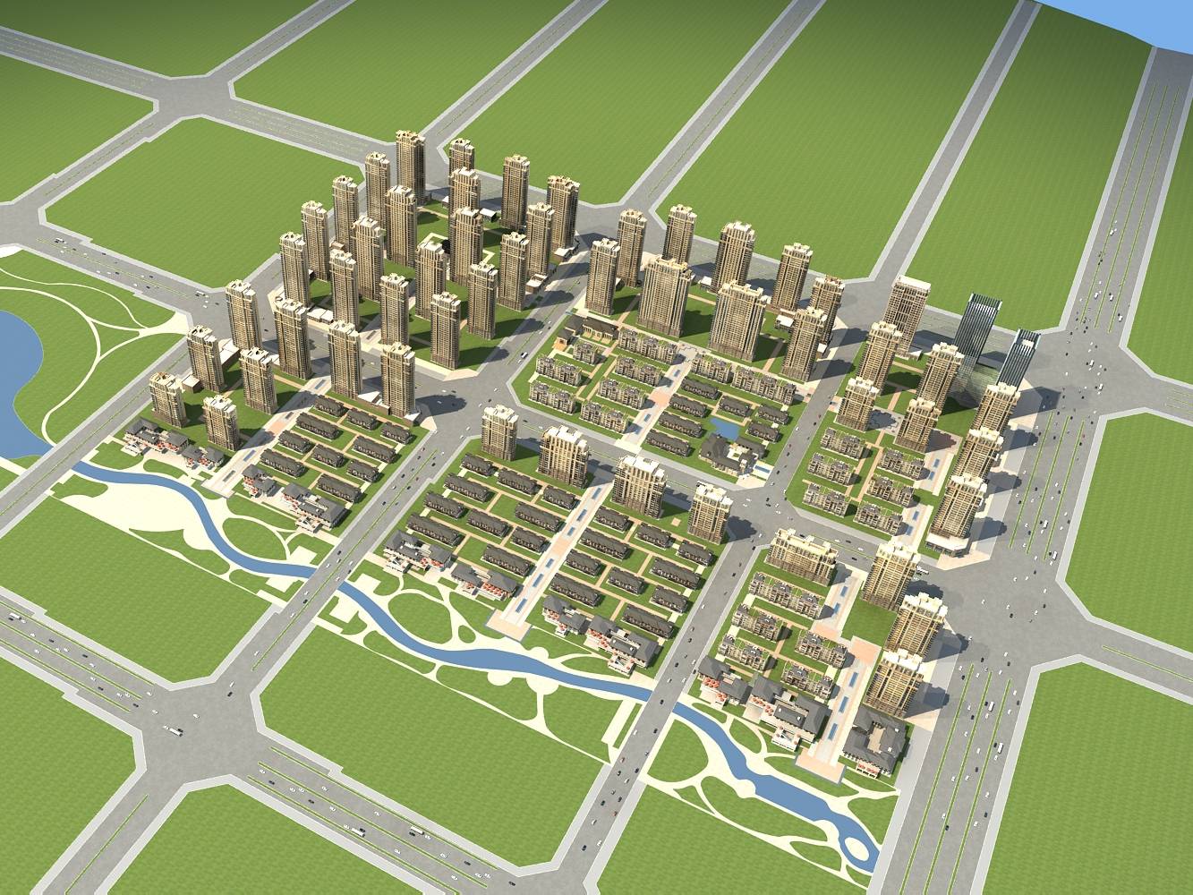 简欧风格综合住宅小区