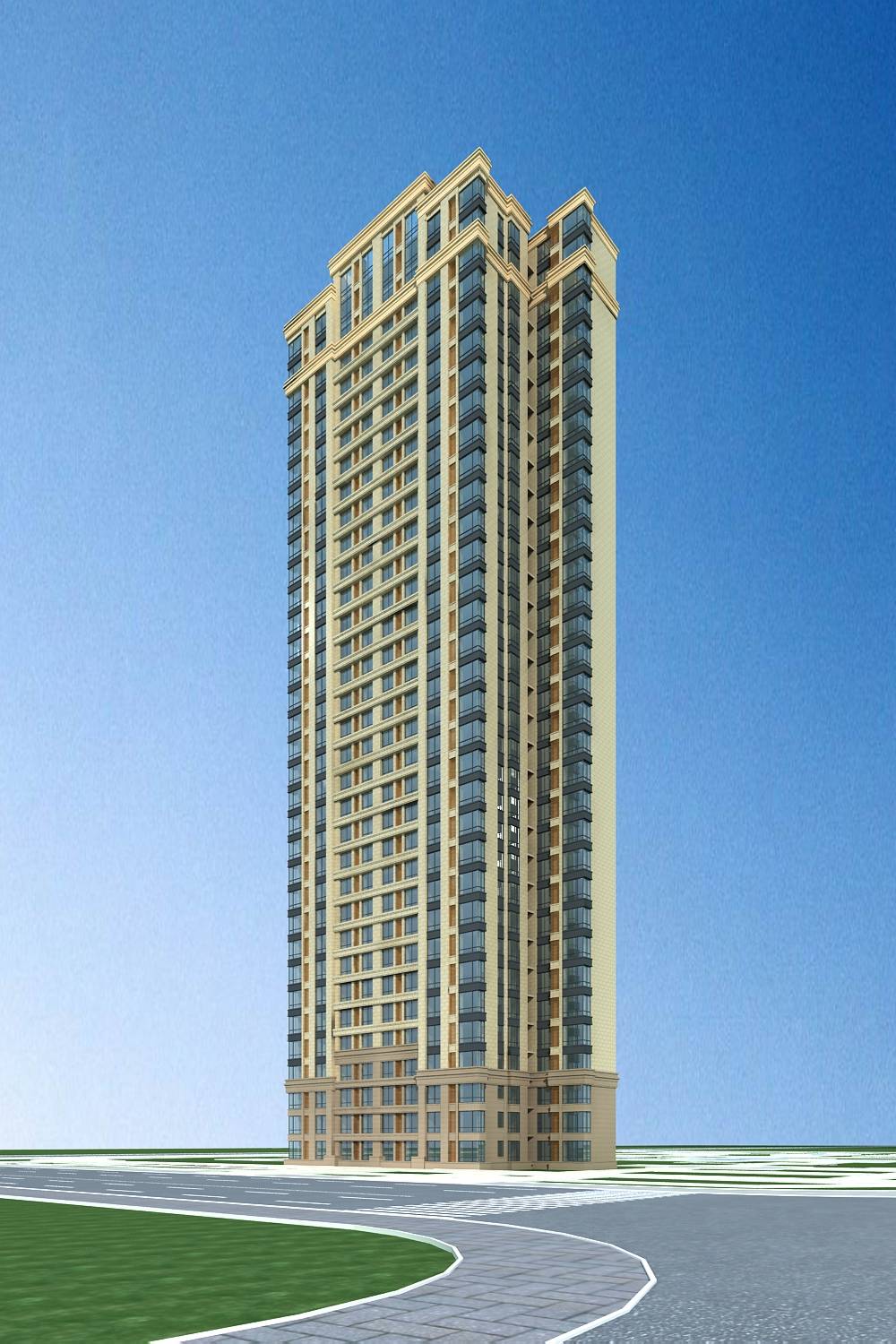 简欧风格高层住宅楼