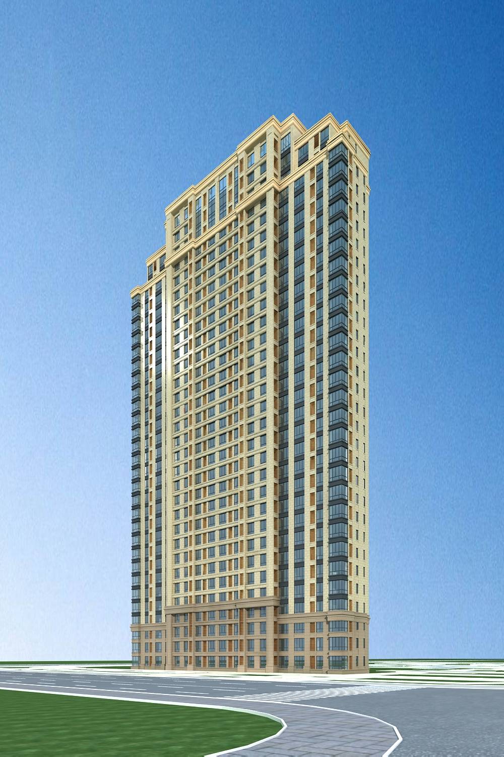 简欧风格高层住宅楼