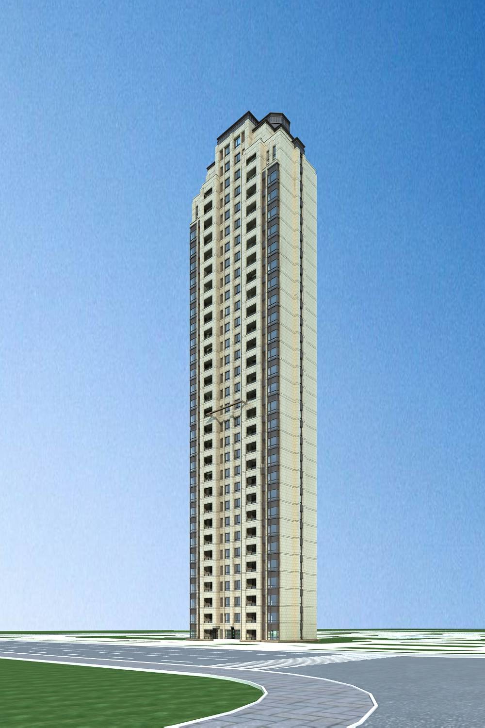 简欧风格高层住宅楼