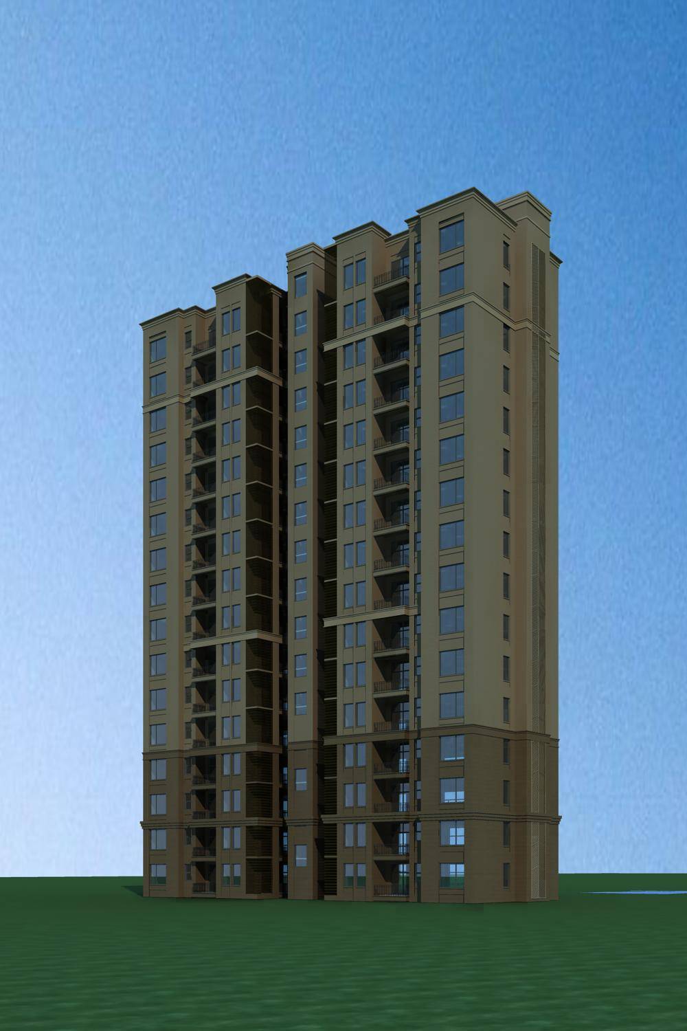 简欧风格高层住宅楼