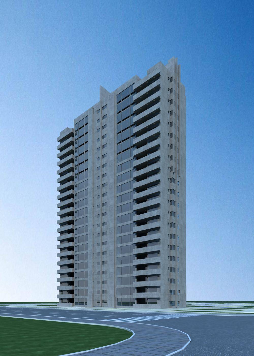 现代高层住宅楼