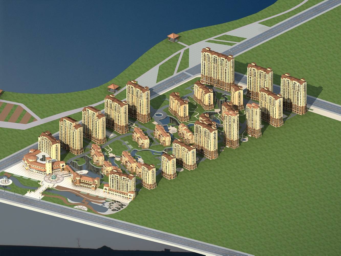 欧式商业住宅小区