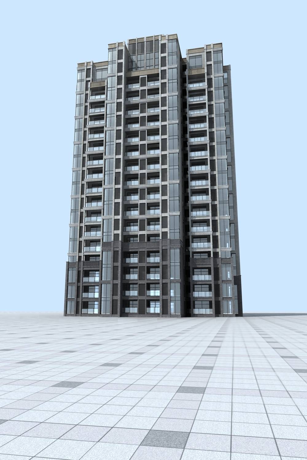 现代高层住宅楼