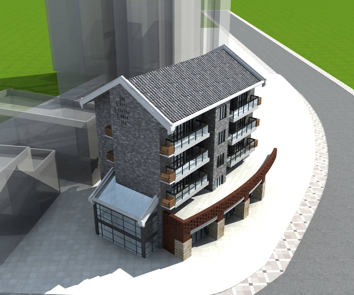 中式多层商业住宅楼