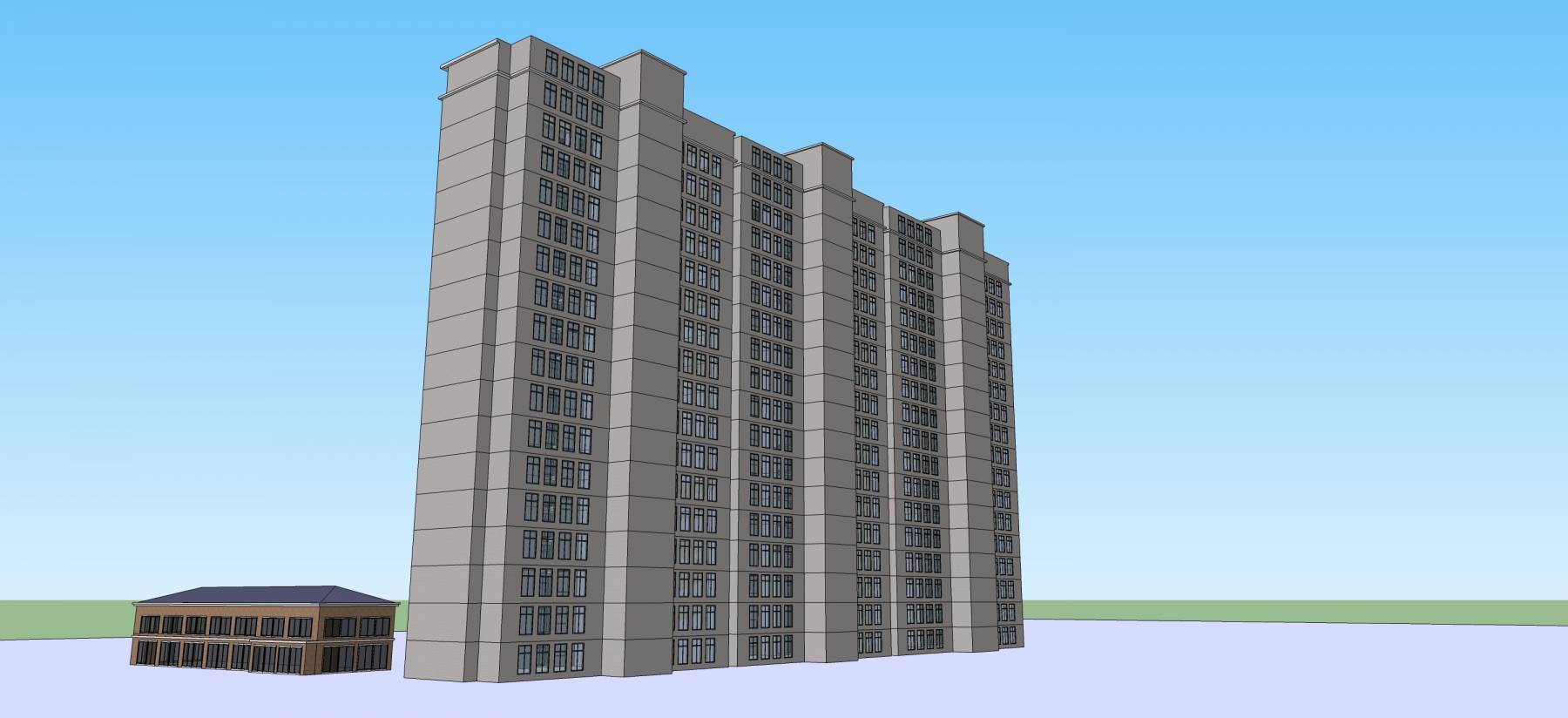 现代高层住宅楼