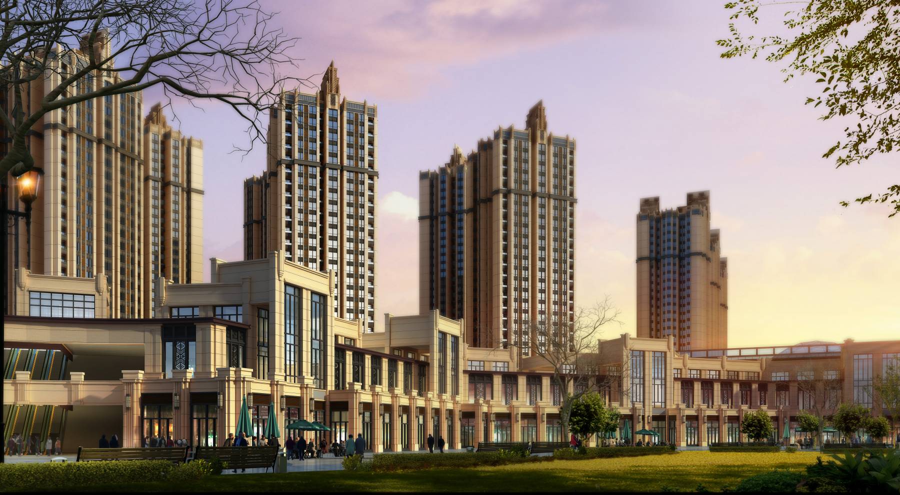 新古典風(fēng)格商業(yè)住宅小區(qū)