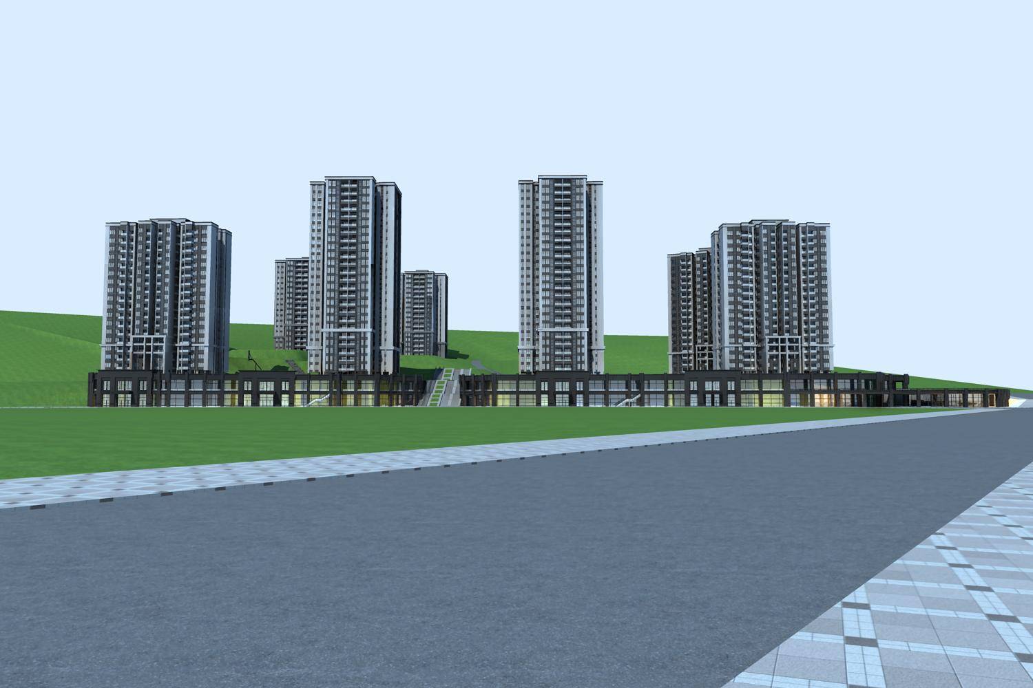 现代商业住宅小区