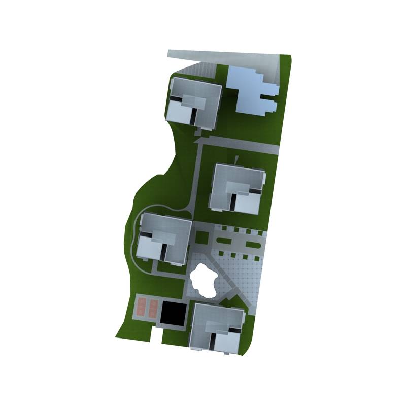 现代高层住宅楼