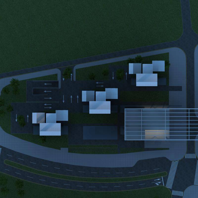 现代高层住宅楼