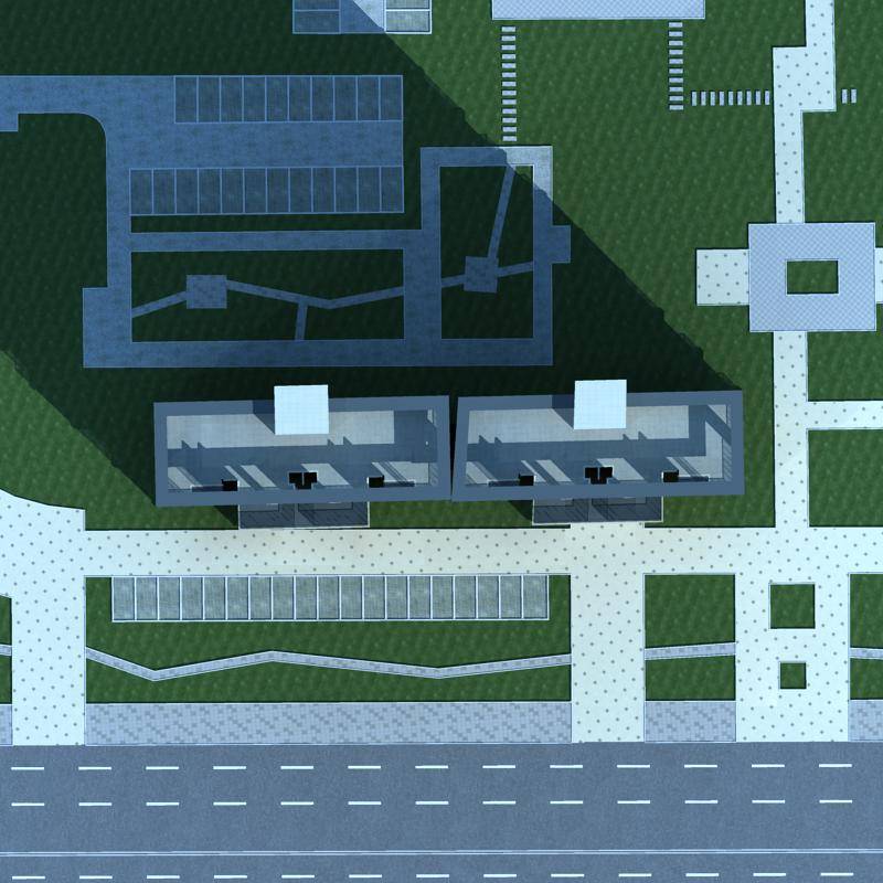 现代高层住宅楼