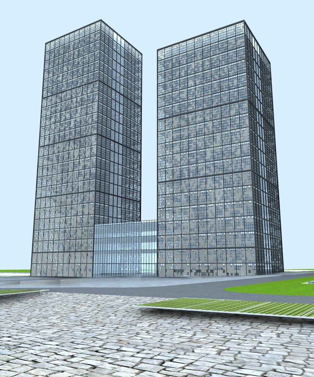 现代高层商业办公楼
