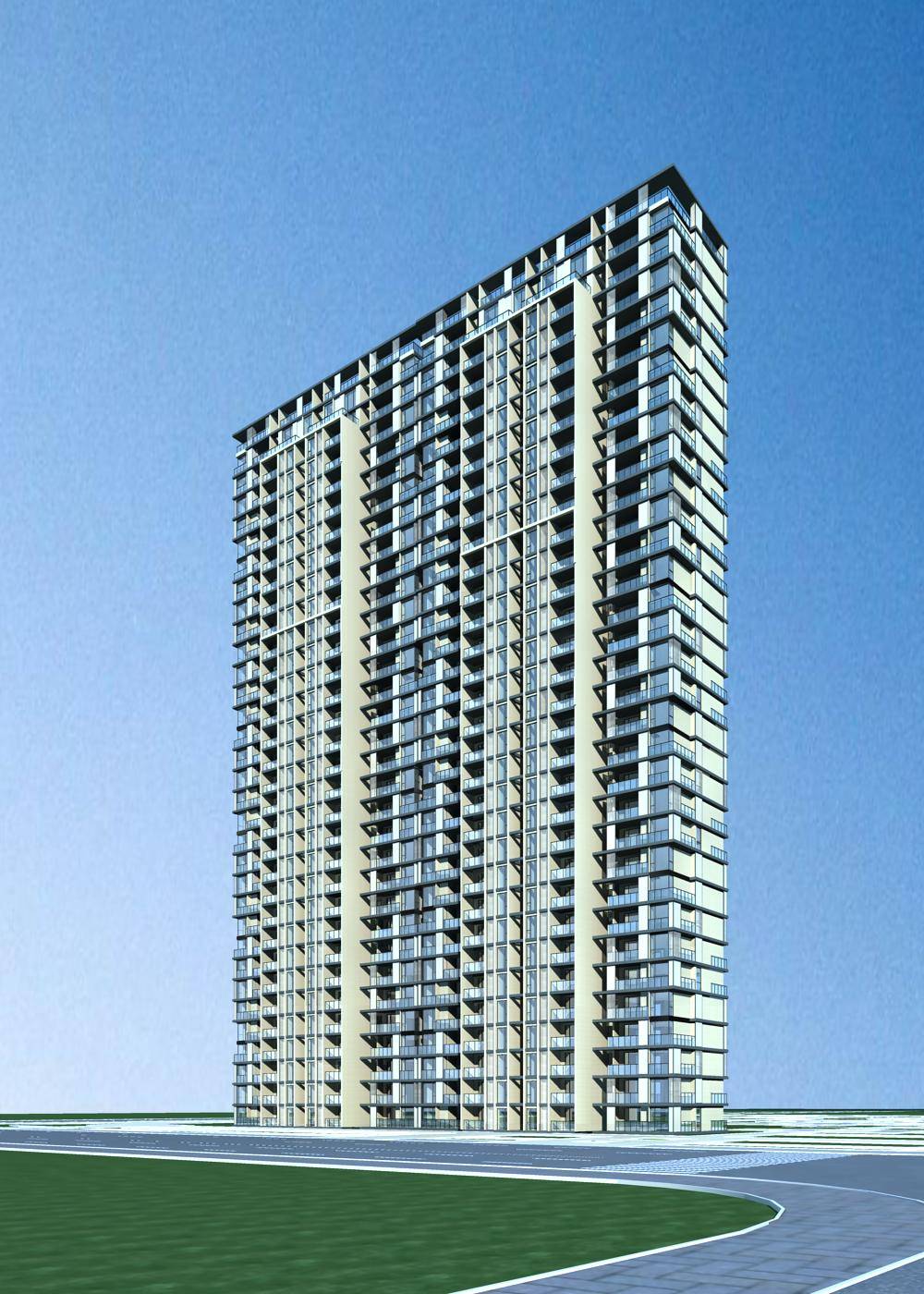 现代高层住宅楼