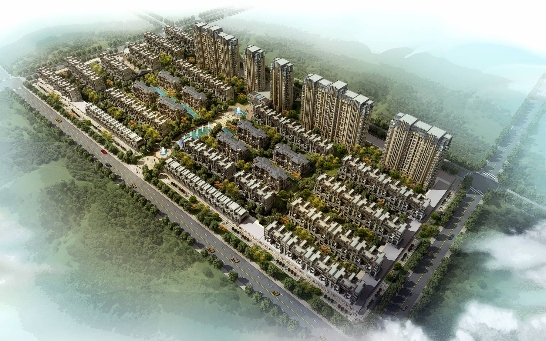 简欧风格商业住宅小区