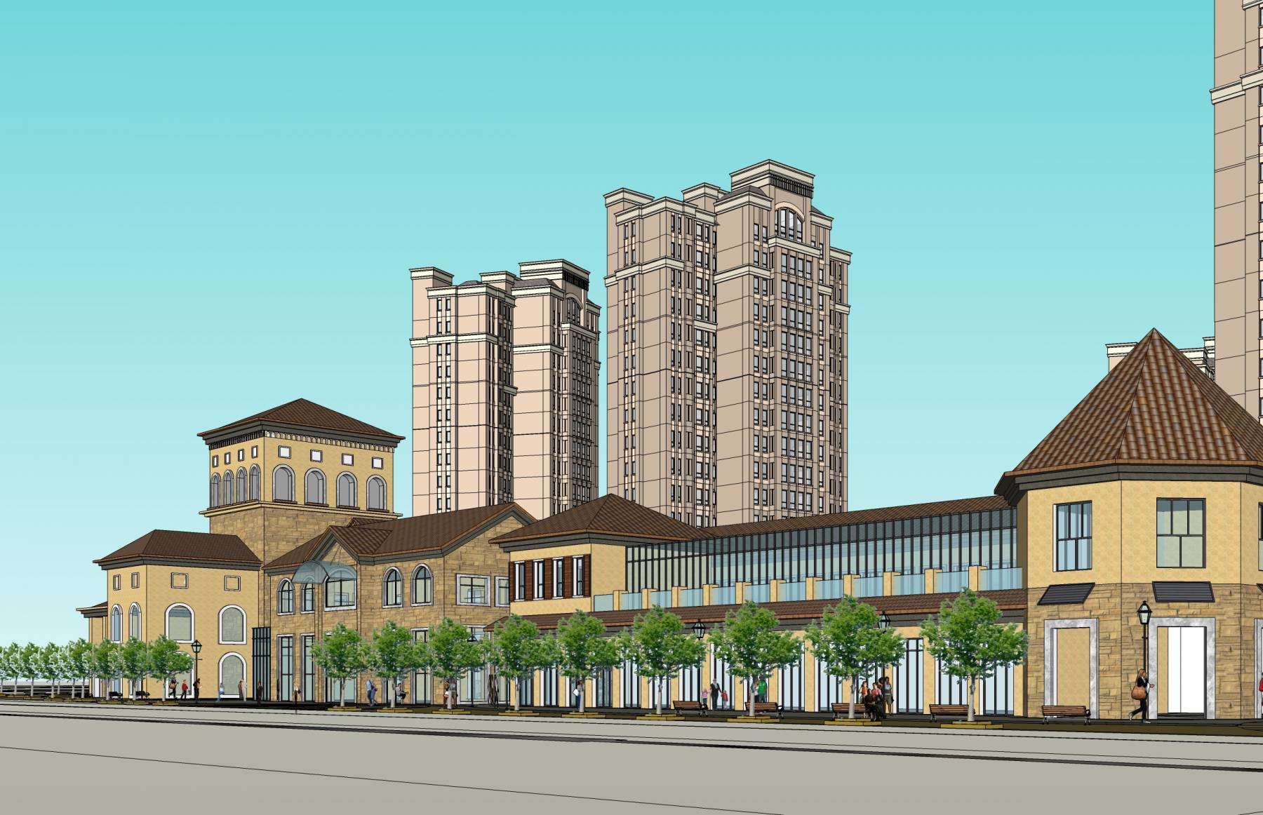 欧式商业住宅小区