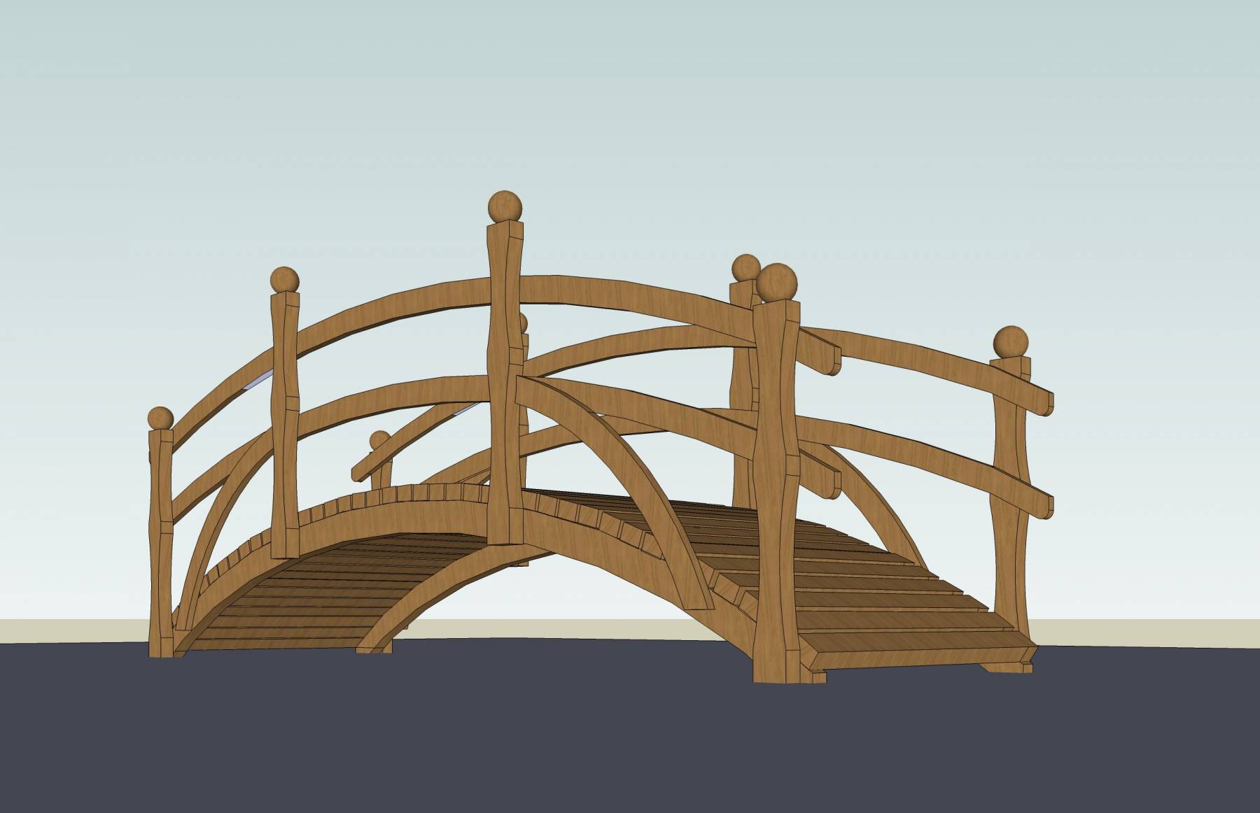 小木桥su模型下载-光辉城市