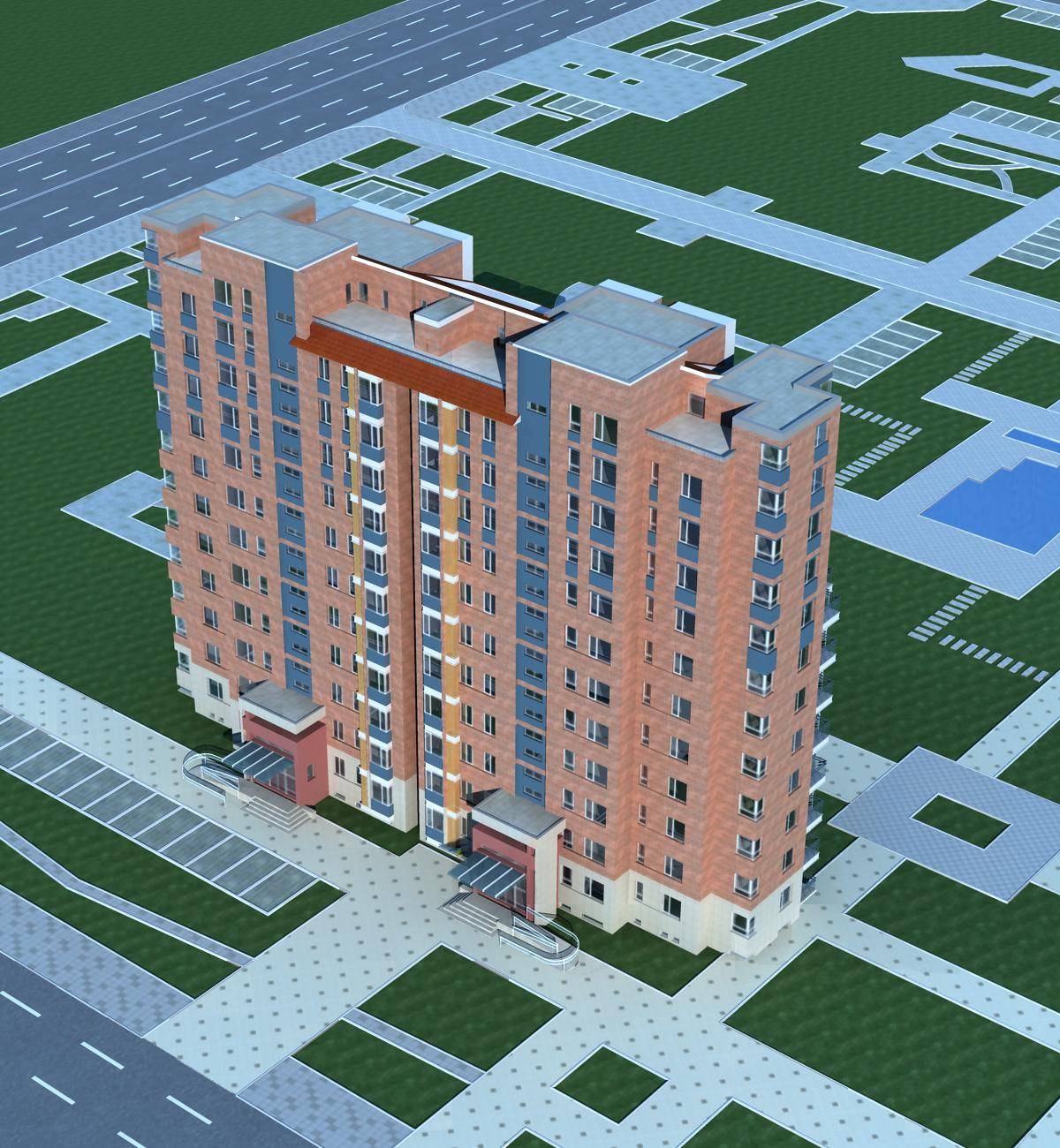 现代小高层住宅楼3dmax 模型下载-光辉城市