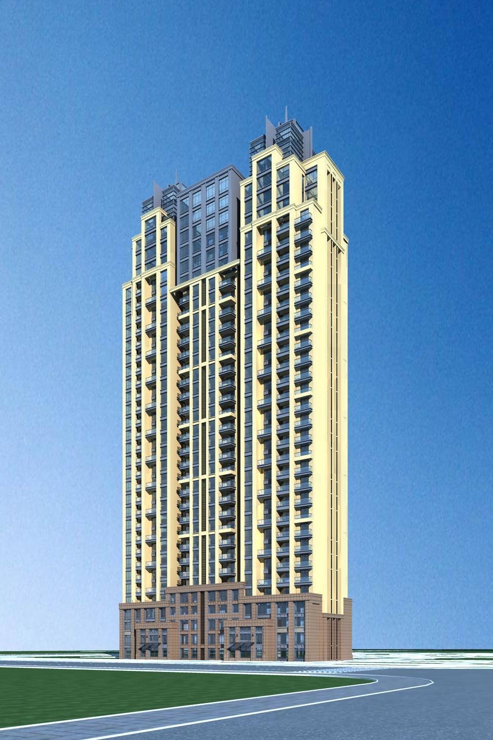 简欧风格高层住宅楼