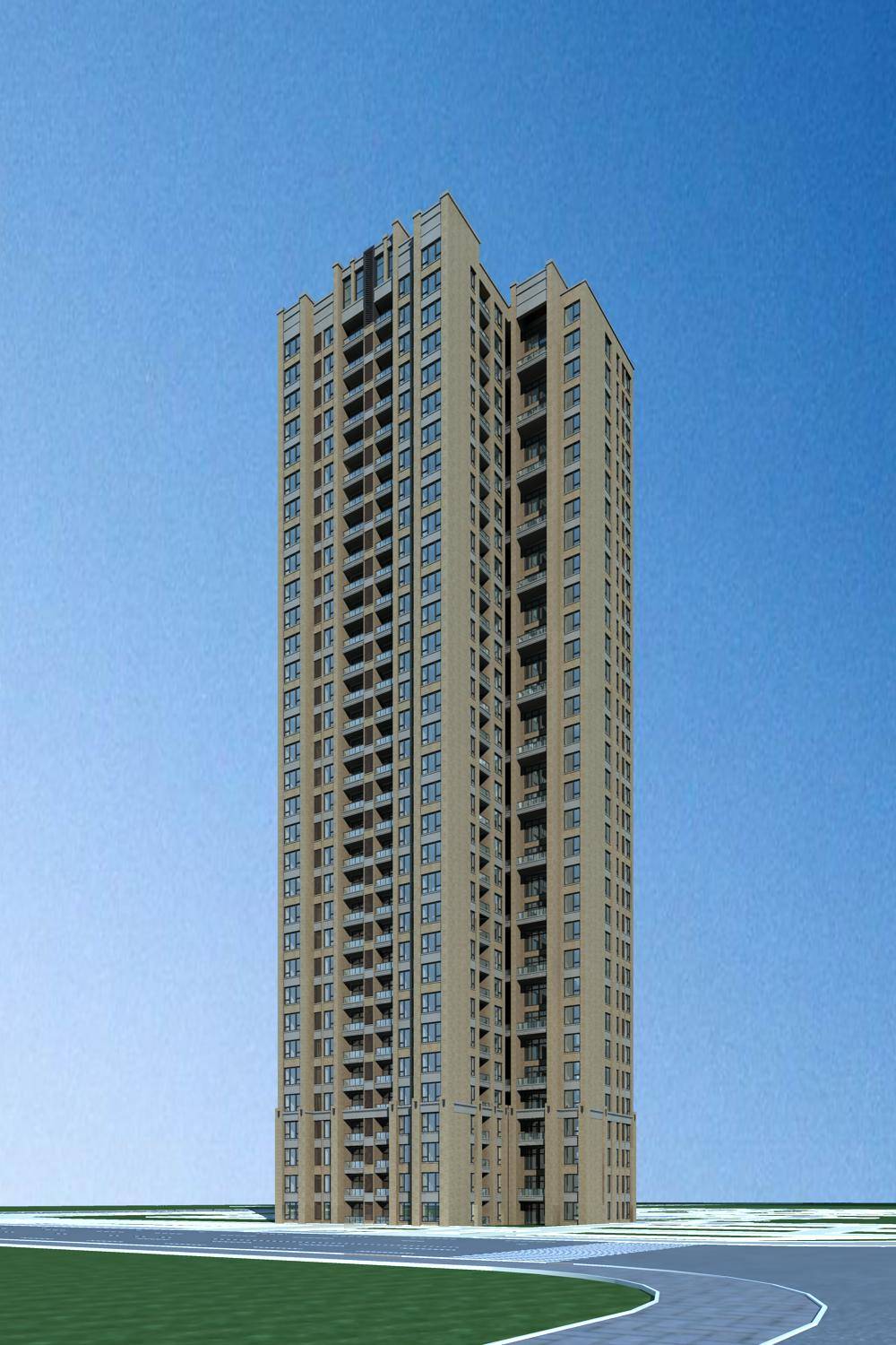 简欧风格高层住宅楼