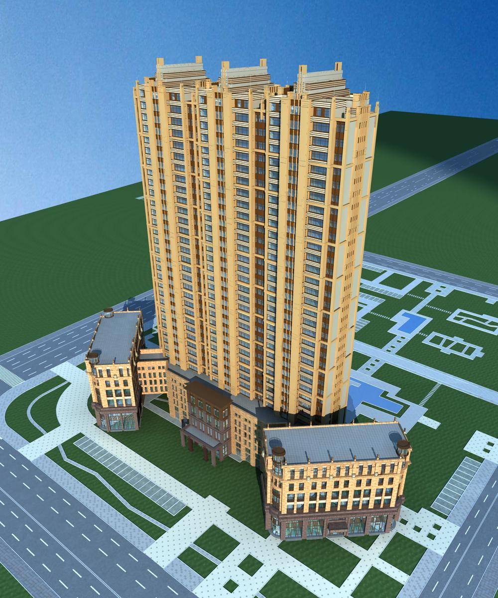 新古典风格商业住宅楼