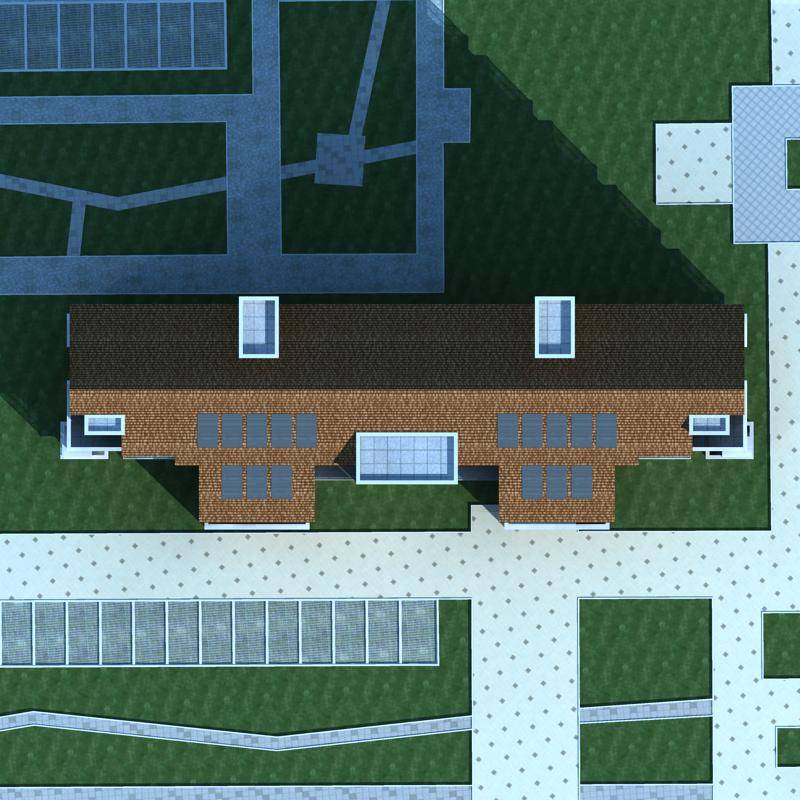 现代多层住宅楼
