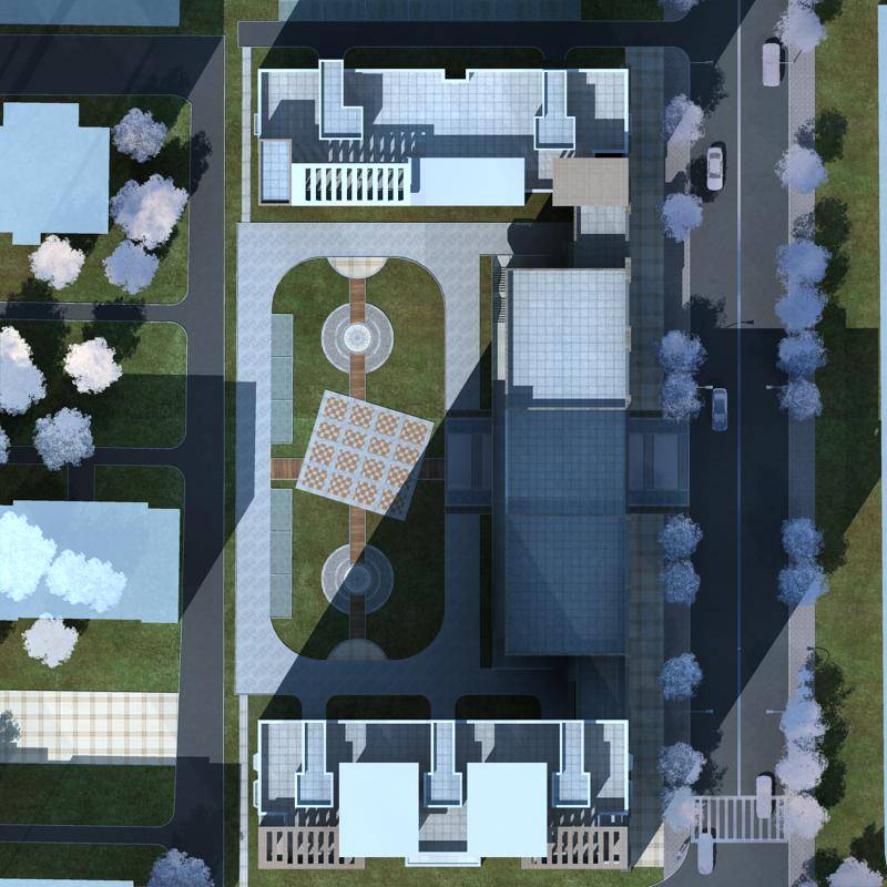 现代高层商业住宅楼