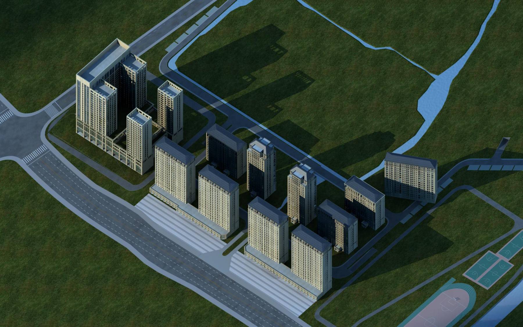 简欧风格商业住宅小区