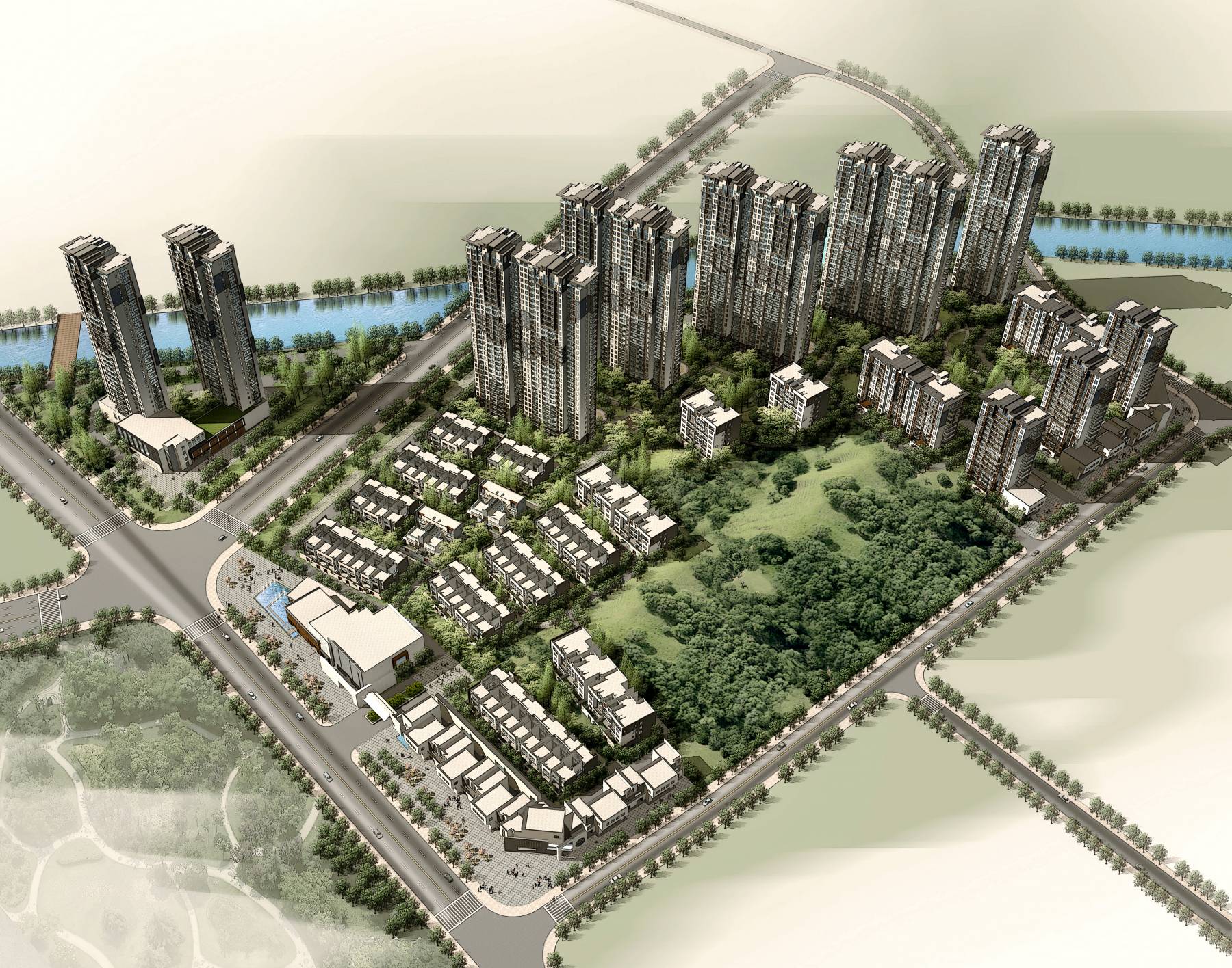 新中式商业住宅小区