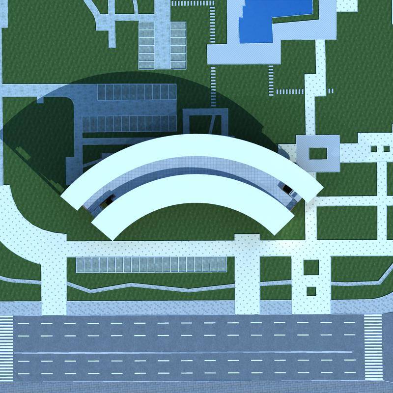 现代多层住宅楼