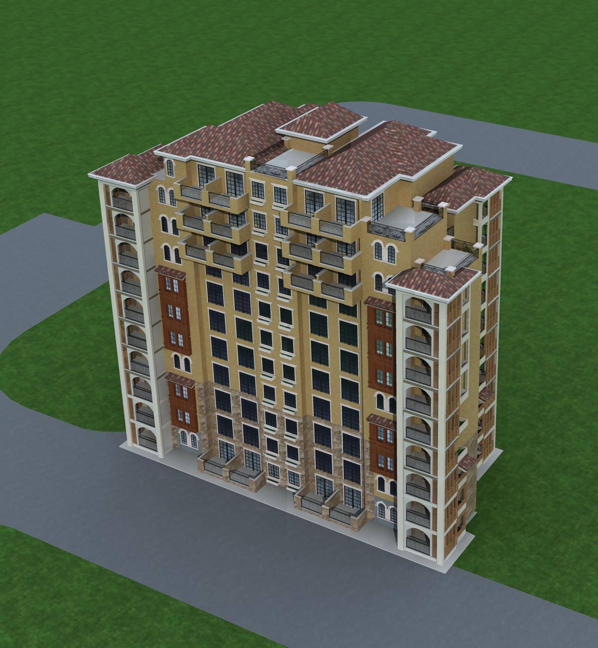 欧式小高层住宅楼
