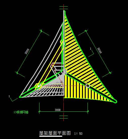 中式三角亭