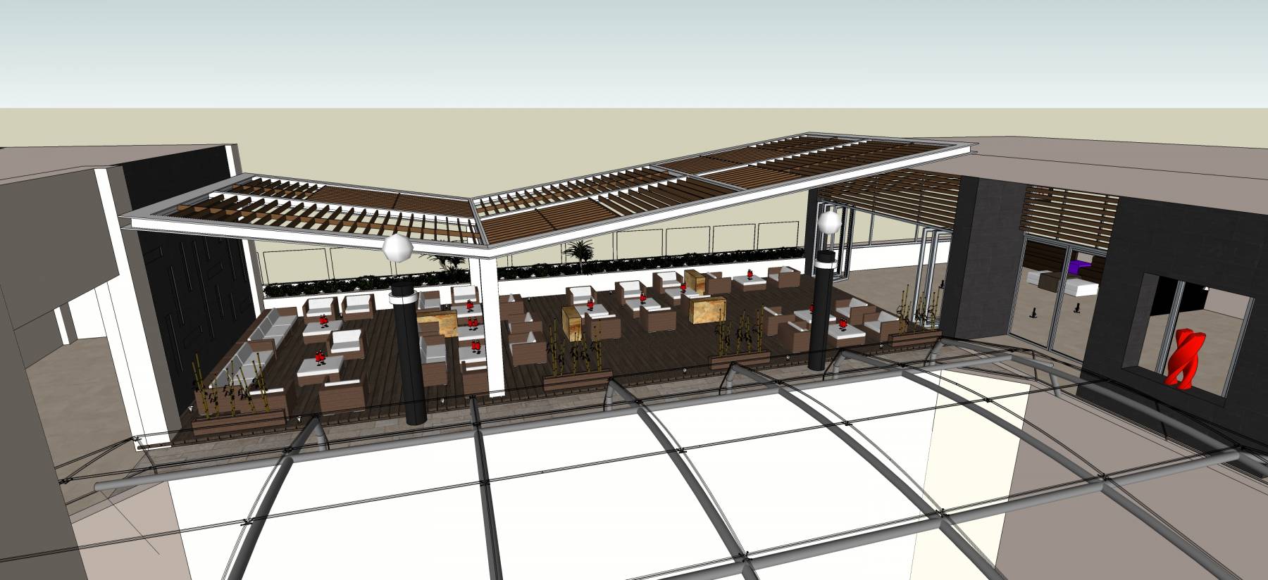 咖啡厅室内模型