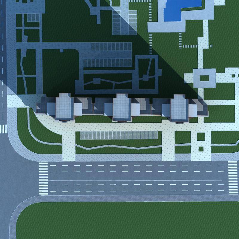 现代高层住宅楼