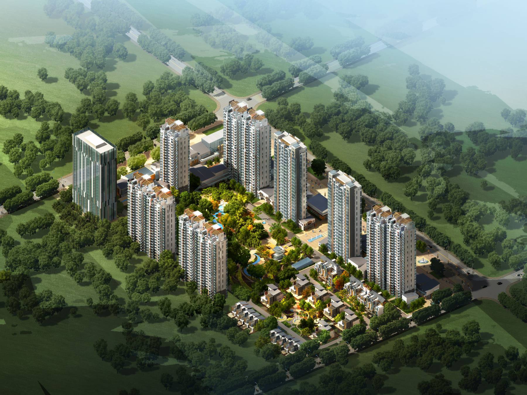 新中式商业住宅小区
