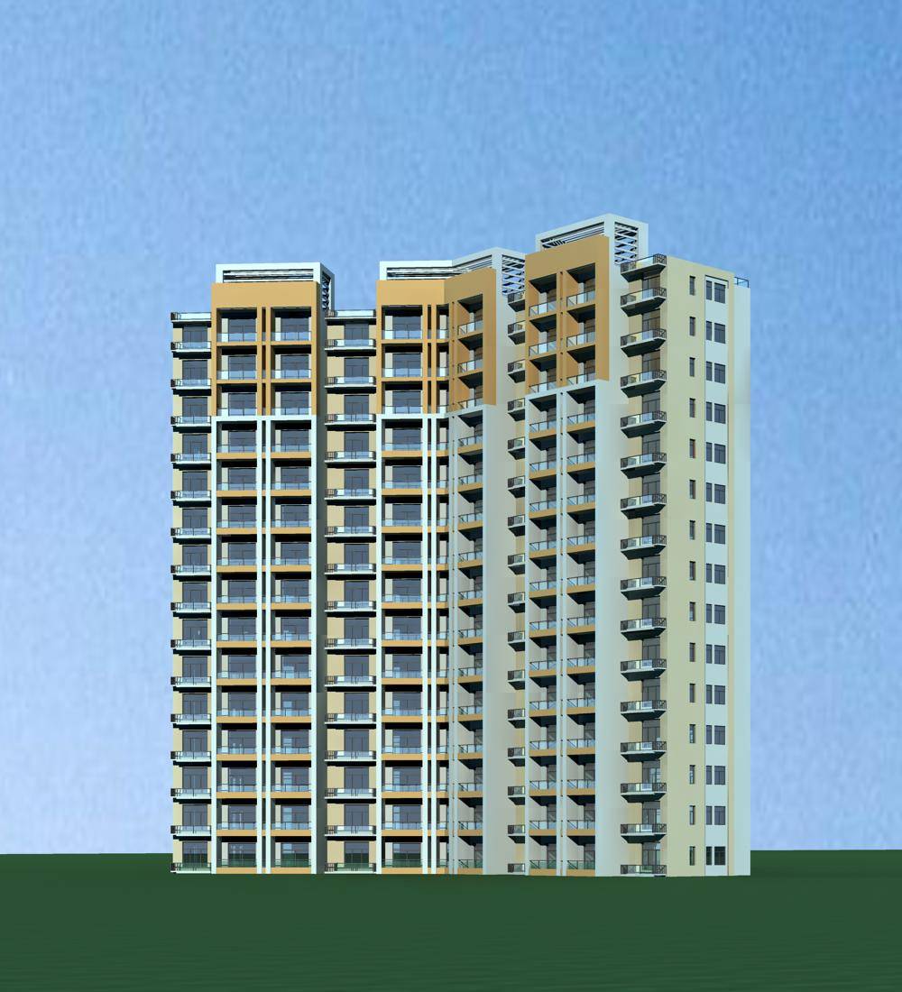 现代高层住宅楼