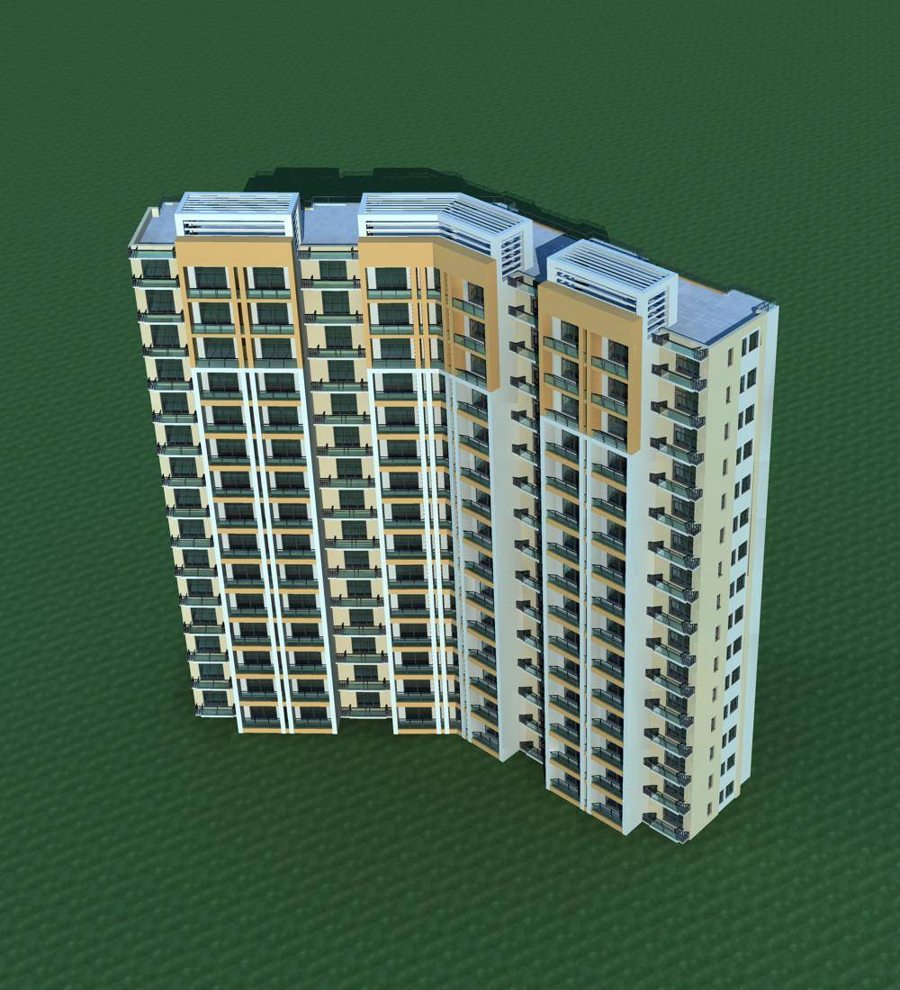 现代高层住宅楼