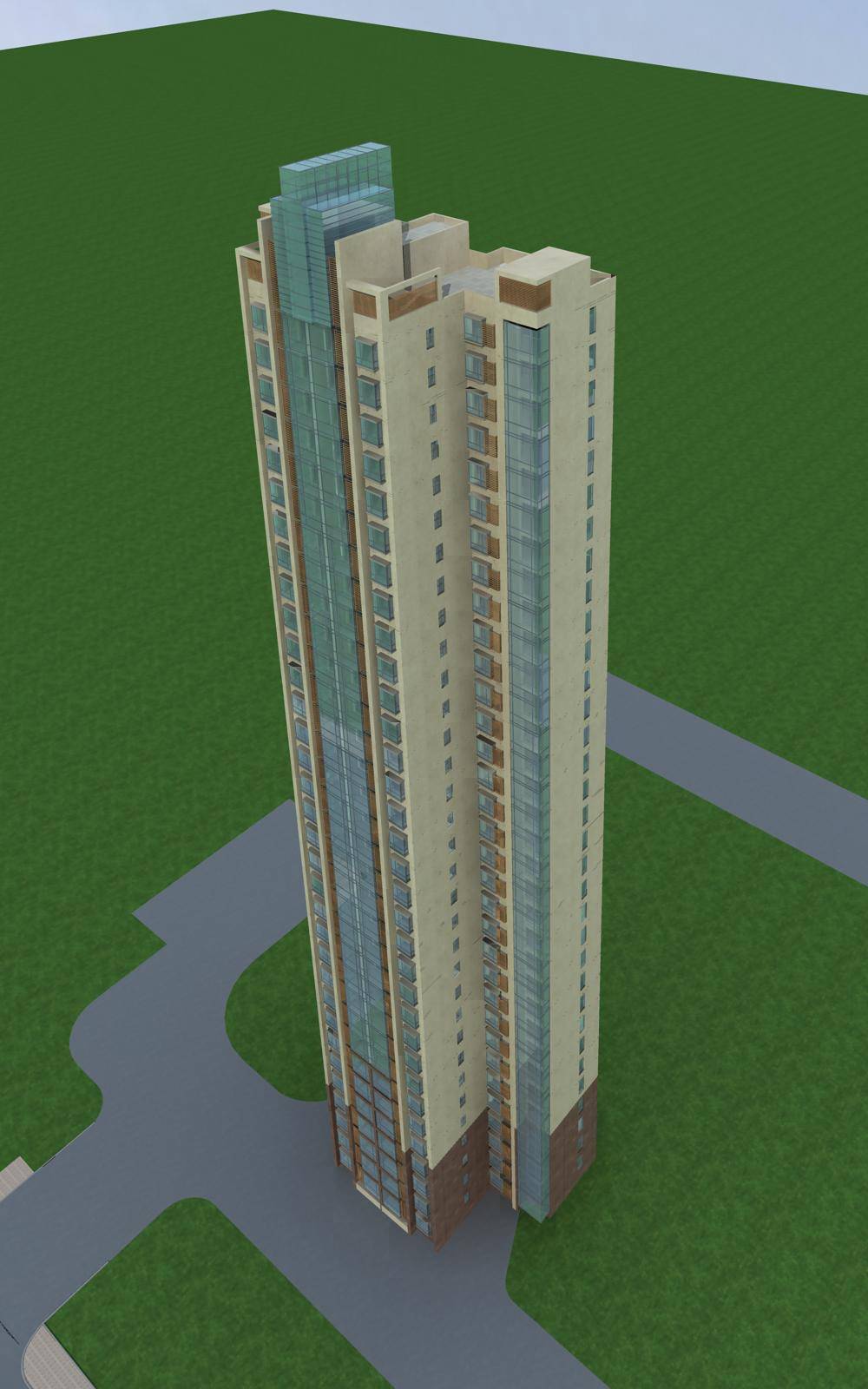 现代高层住宅楼