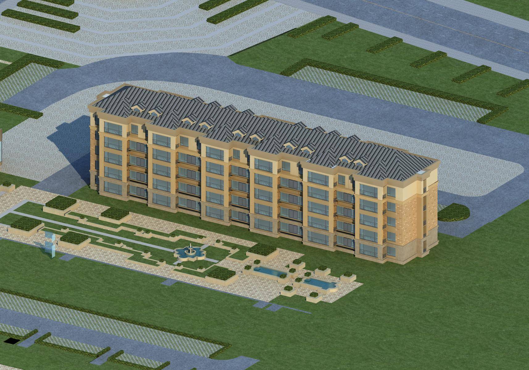 简欧风格多层住宅楼