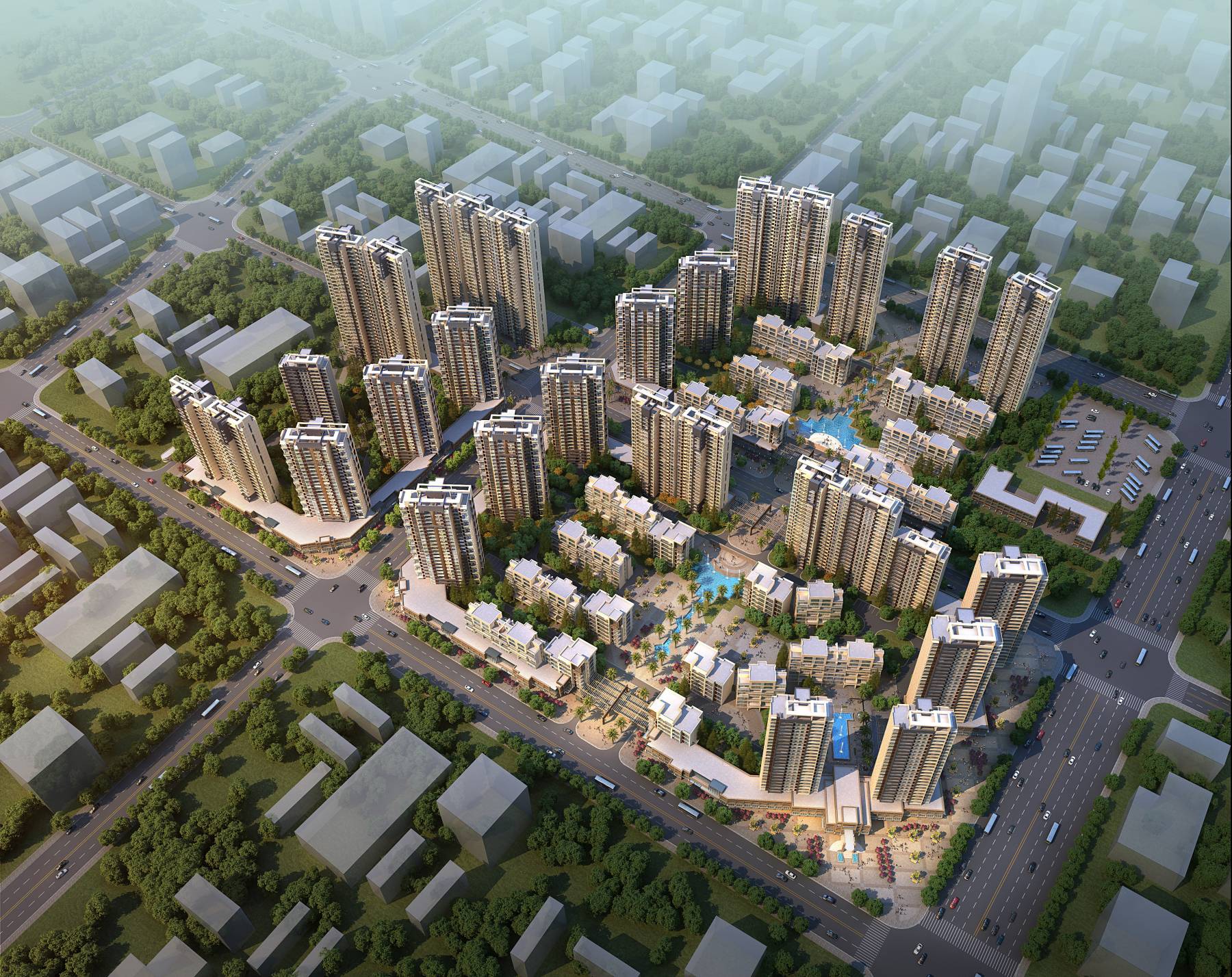 现代商业住宅小区