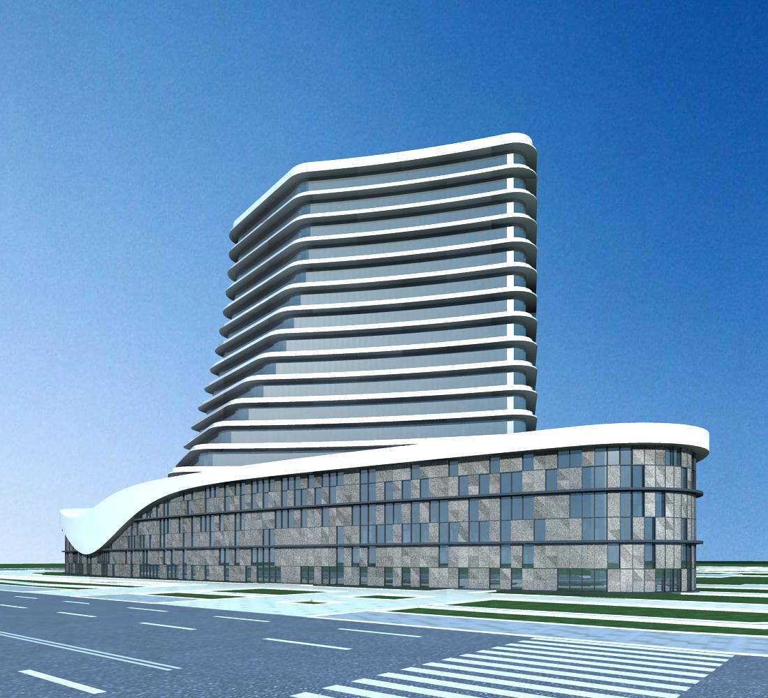 现代高层商业办公楼