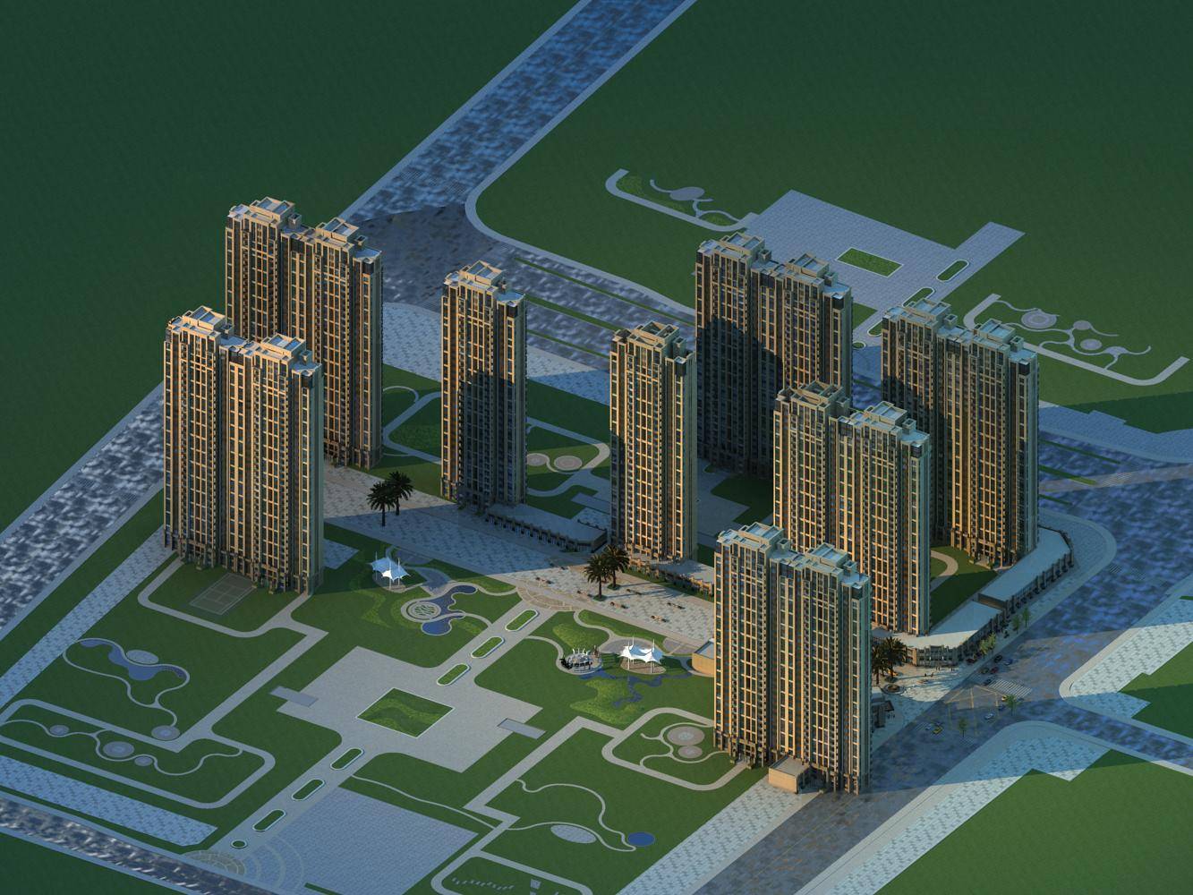 新古典风格商业住宅小区