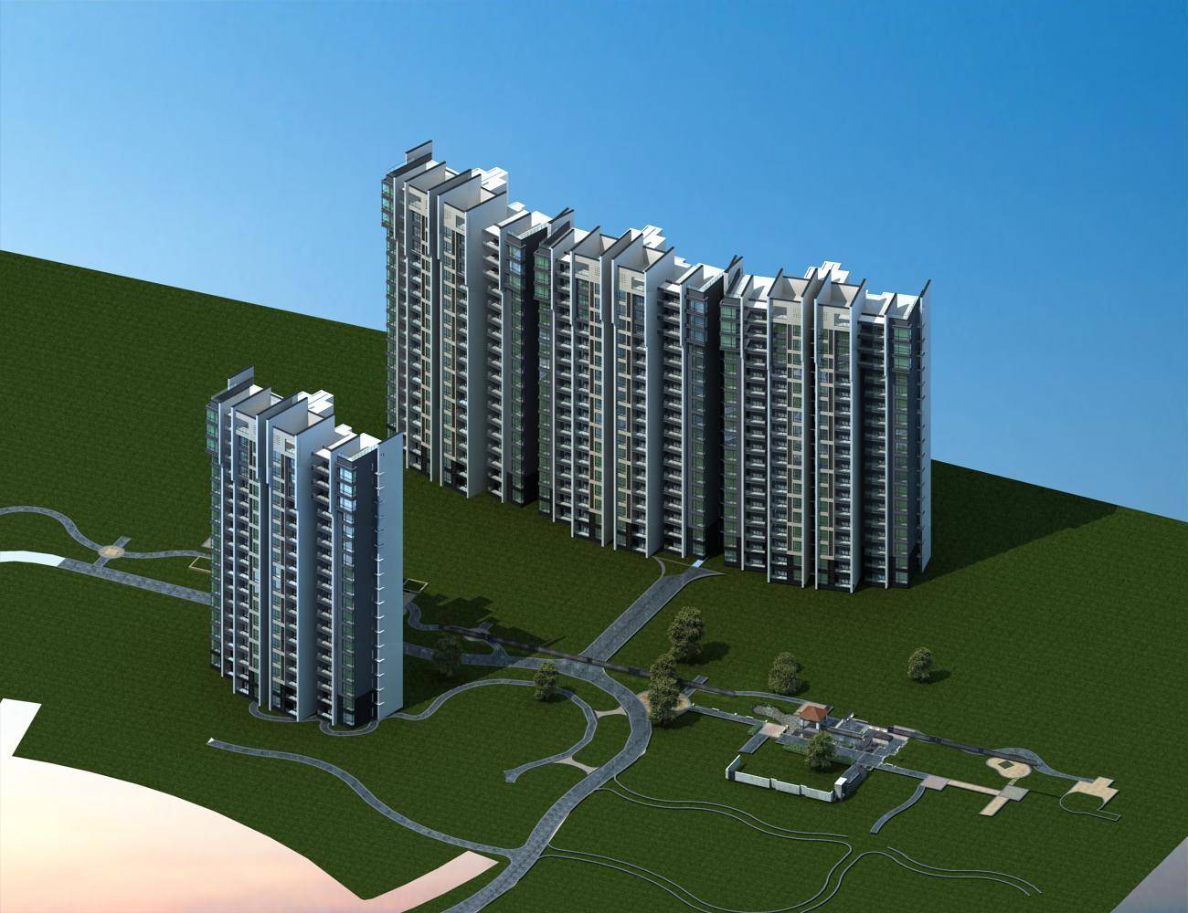中式高层住宅楼