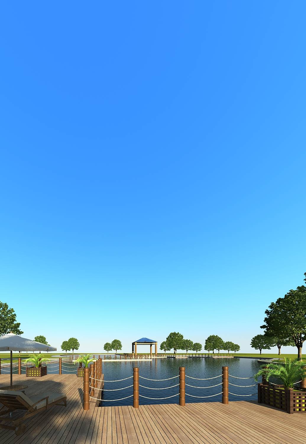 小区景观场景