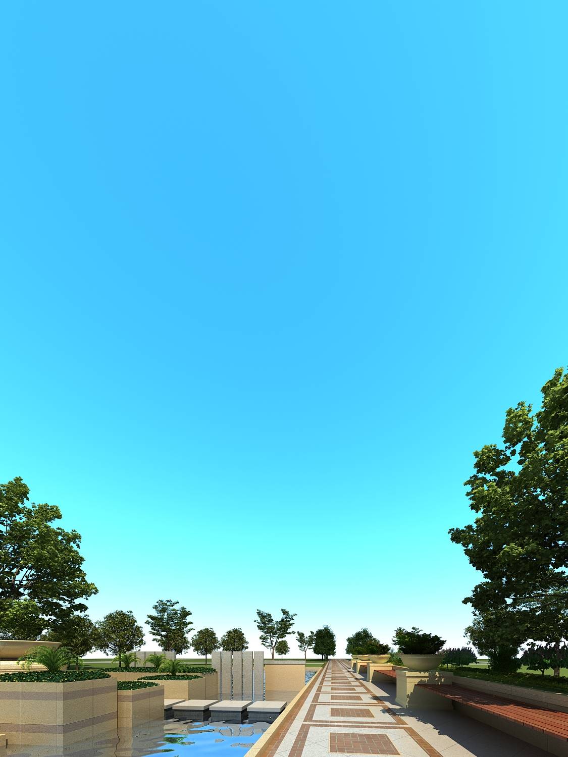 小区景观场景